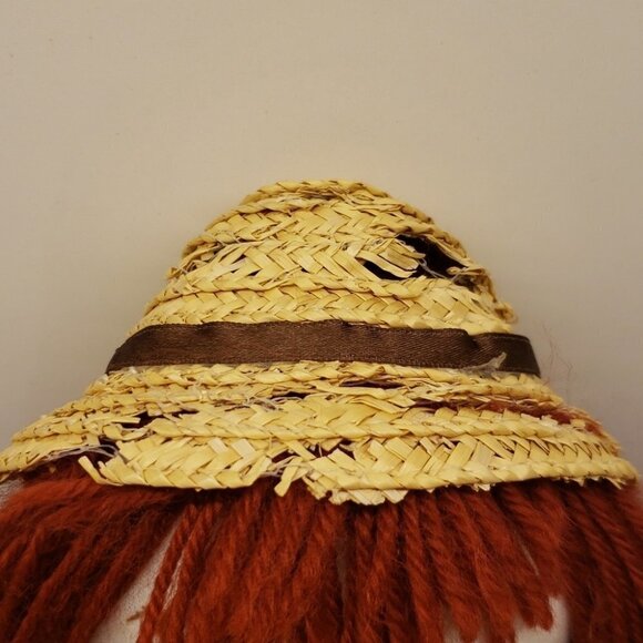 Anne of Green Gables  Rag Doll Long Brown Hair Straw Hat 18" tall Plush Stu - Picture 9 of 10